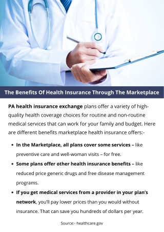 The Benefits Of Health Insurance Through The Marketplace
