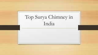 Top Surya Chimney in India