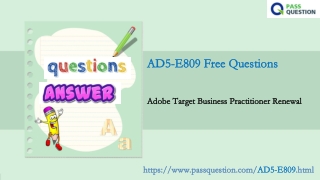 Adobe AD5-E809 Practice Test Questions