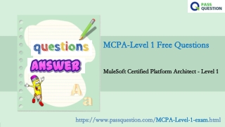 Try Free MuleSoft MCPA-Level 1 Questions and Answers