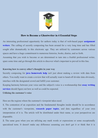 How to Become a Ghostwriter in 4 Essential Steps