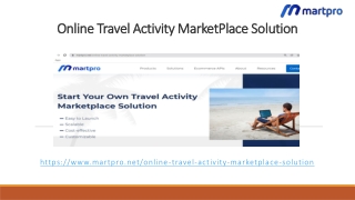 Online Travel Activity MarketPlace Solution