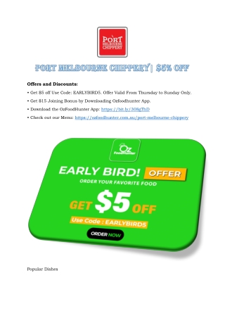Port Melbourne Chippery EARLYBIRD5