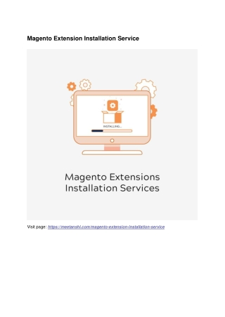 Magento Extension Installation Service