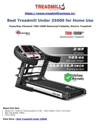 Treadmill Under 35000