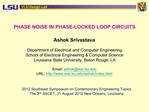 PHASE NOISE IN PHASE-LOCKED LOOP CIRCUITS