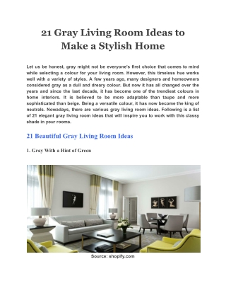 21 Gray Living Room Ideas to Make a Stylish Home