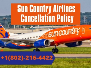 Sun Country Airlines Cancellation Policy