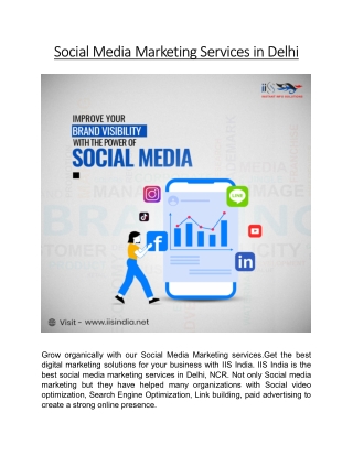 Social Media Marketing Services in Delhi