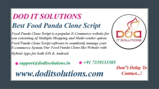 Best Food Panda Clone Script - Readymade Clone Script
