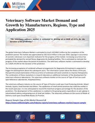 Veterinary Software Market Analysis and Sustainable Growth Opportunities By 2025