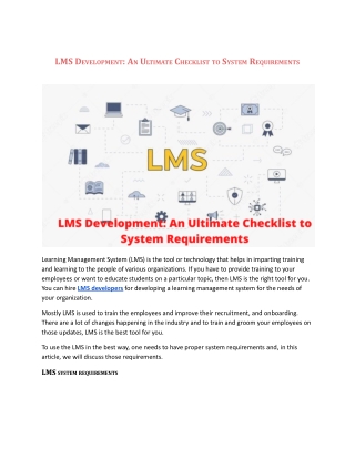 LMS Development_ An Ultimate Checklist to System Requirements