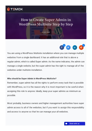 How to Create Super Admin in WordPress Multisite Step by Step