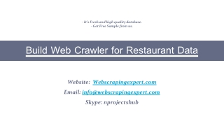 Build Web Crawler for Restaurant Data