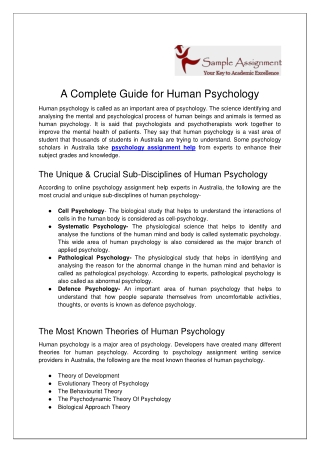 A Complete Guide for Human Psychology-converted
