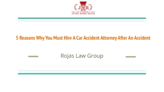 5 Reasons You Must Hire A Car Accident Attorney After An Accident