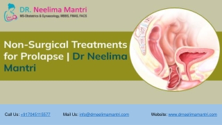 Non-Surgical Treatments for Prolapse | Dr Neelima Mantri