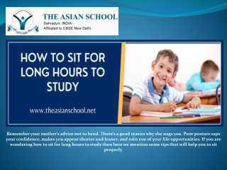 How To Sit For Long Hours To Study