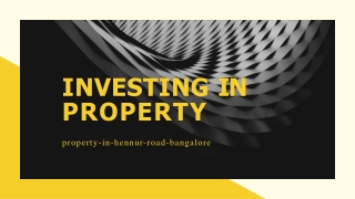 commercial and residential property in hennur road bangalore