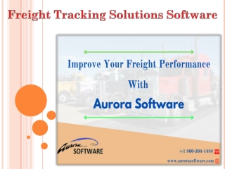 Freight Tracking Solutions Software