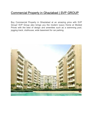 Commercial Property in Ghaziabad | SVP GROUP
