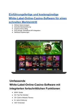 white label online kasino software