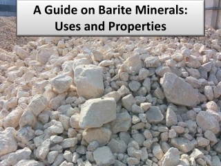 Description of the Barite Product