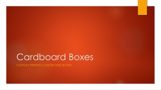 Cardboard Boxes
