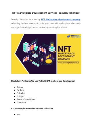 NFT Marketplace Development Company | White label NFT Marketplace Development