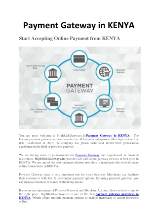 Payment Gateway in KENYA - Highrisk Gateways