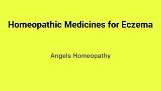 Homeopathic Medicines for Eczema