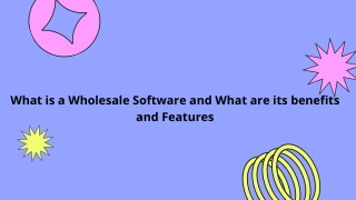 What is a Wholesale Software and What are its benefits and Features