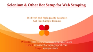 Selenium & Other Bot Setup for Web Scraping