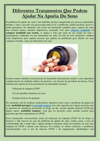 Diferentes Tratamentos Que Podem Ajudar Na Apnéia Do Sono