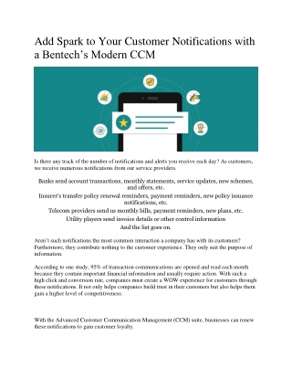 Add Spark to Your Customer Notifications with a Bentech