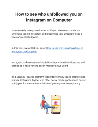 How to see who unfollowed you on Instagram on Computer
