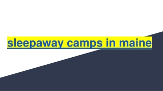 sleepaway camps in maine