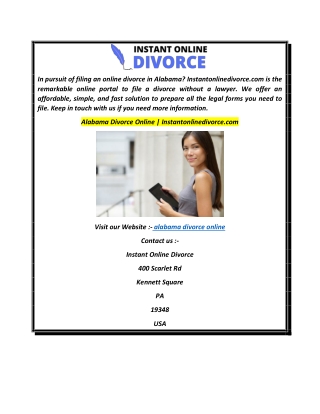 Alabama Divorce Online  Instantonlinedivorce.com