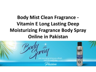 Body Mist Clean Fragrance - Vitamin E Long