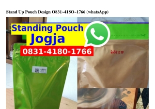 Stand Up Pouch Design ౦83I•ԿI8౦•I7ᏮᏮ{WA}