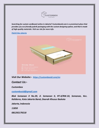 Pabrik Box Jakarta | Customboxid.com