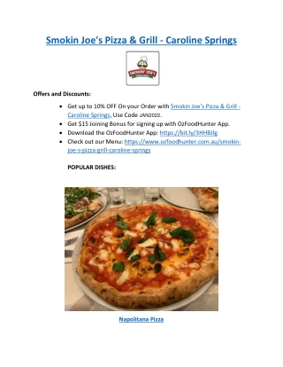 5% off - Smokin Joe's Pizza & Grill - Caroline Springs, VIC