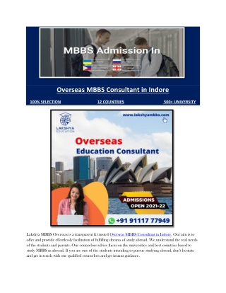 Best Consultant for MBBS Abroad in Indore