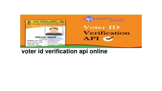 Voter id verification api online