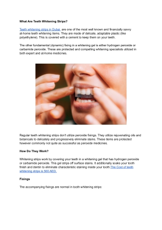 What Are Teeth Whitening Strips