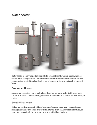 Kansas City Plumbers_ Best Gas or Electric Water Heater
