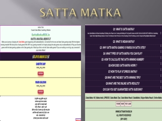 satta matka  satta matka result  satta matta matka  sattamatka
