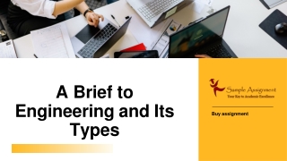 Engineering and Its Types by Sample Assignment