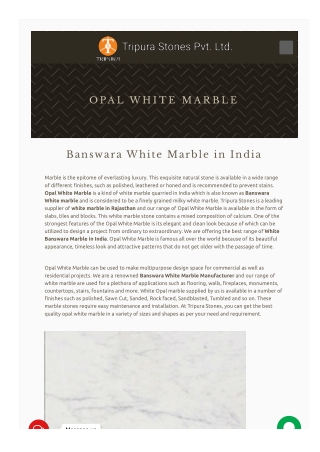 White Marble in Rajasthan