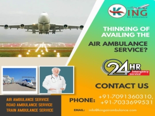 Pick ICU Support King Air Ambulance in Patna at Affordable Cost